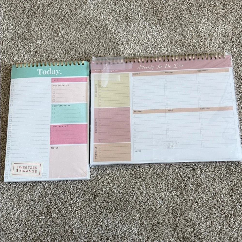 Pastel Today and Weekly To-Do Notepad Set